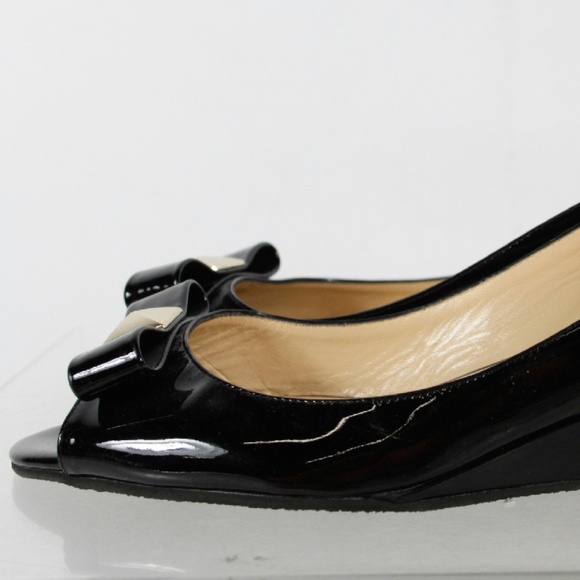 Kate Spade Black Bow Wedge - Picture 2 of 3